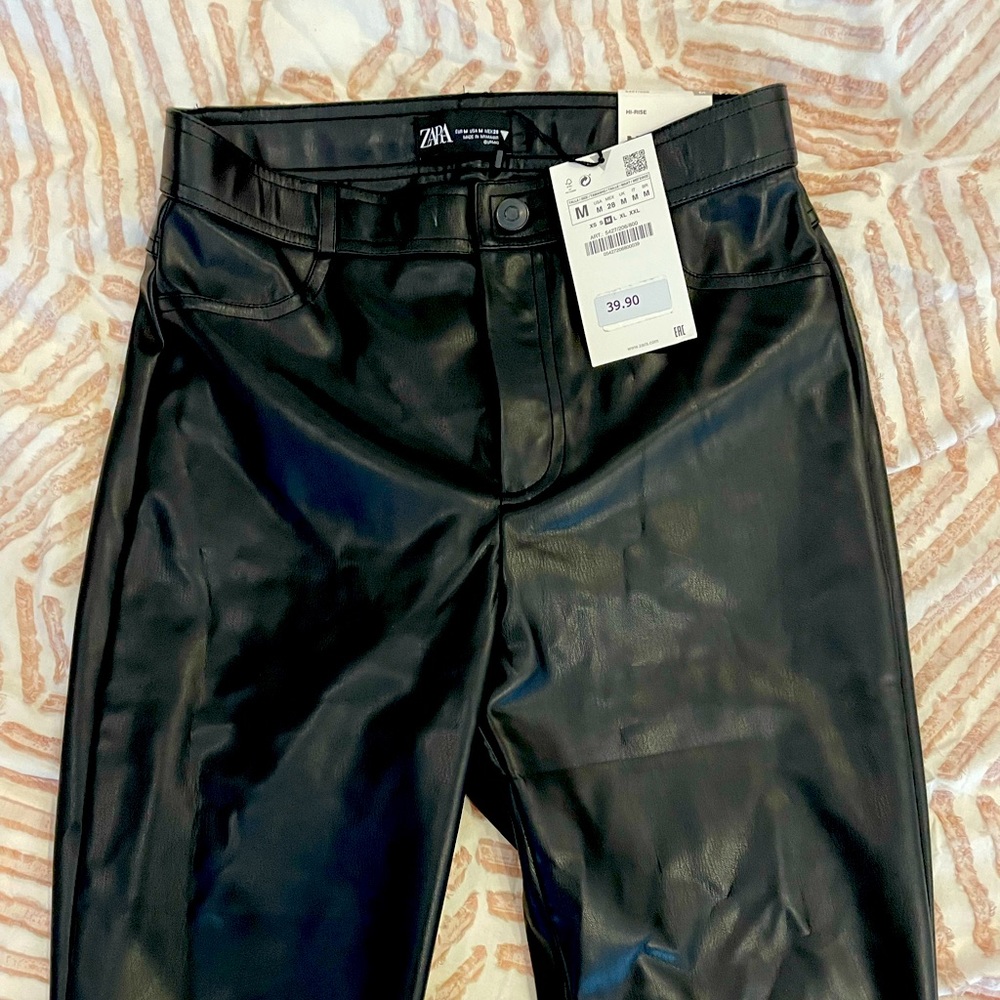 Zara Faux Leather Leggings
